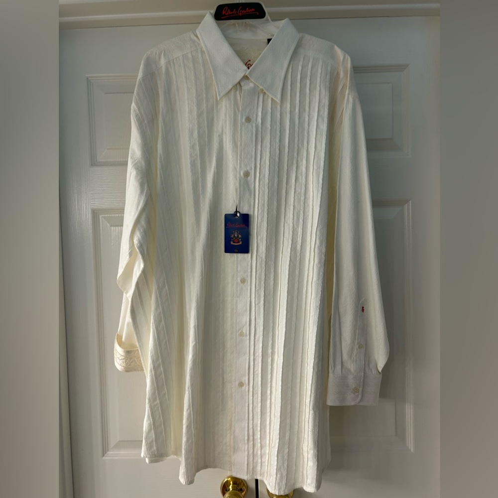 Robert Graham 3XLT NWT Off White Button Down